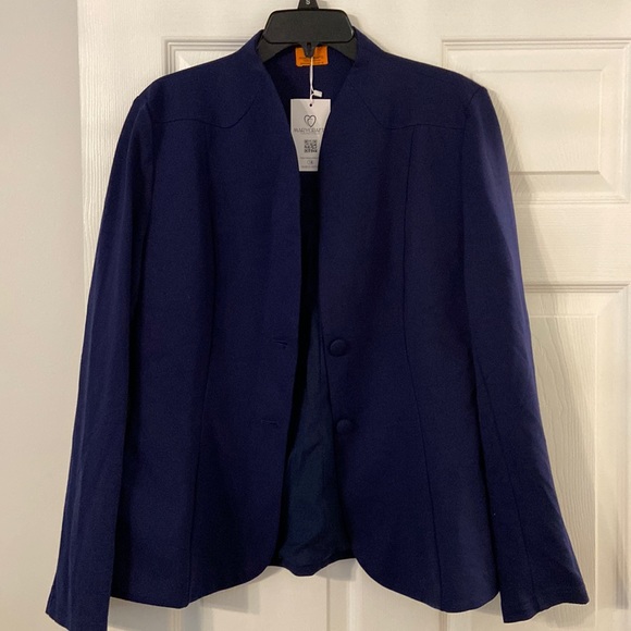 mary crafts Jackets & Blazers - Mary Crafts Blazer size 18 brand new with tags color navy blue length 28”
